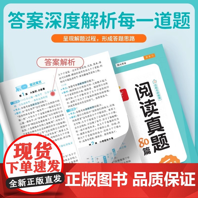 2025春新版阳光同学阅读真题80篇彩虹版蓝天版一二三四五六年级上下册人教版小学语文英语阅读理解专项训练书课外强化同步素高清大图