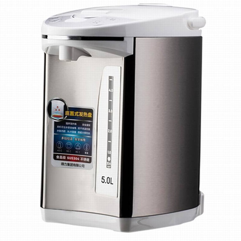 得力(deli)85601 不锈钢5L电热水壶热水壶 手提式手柄