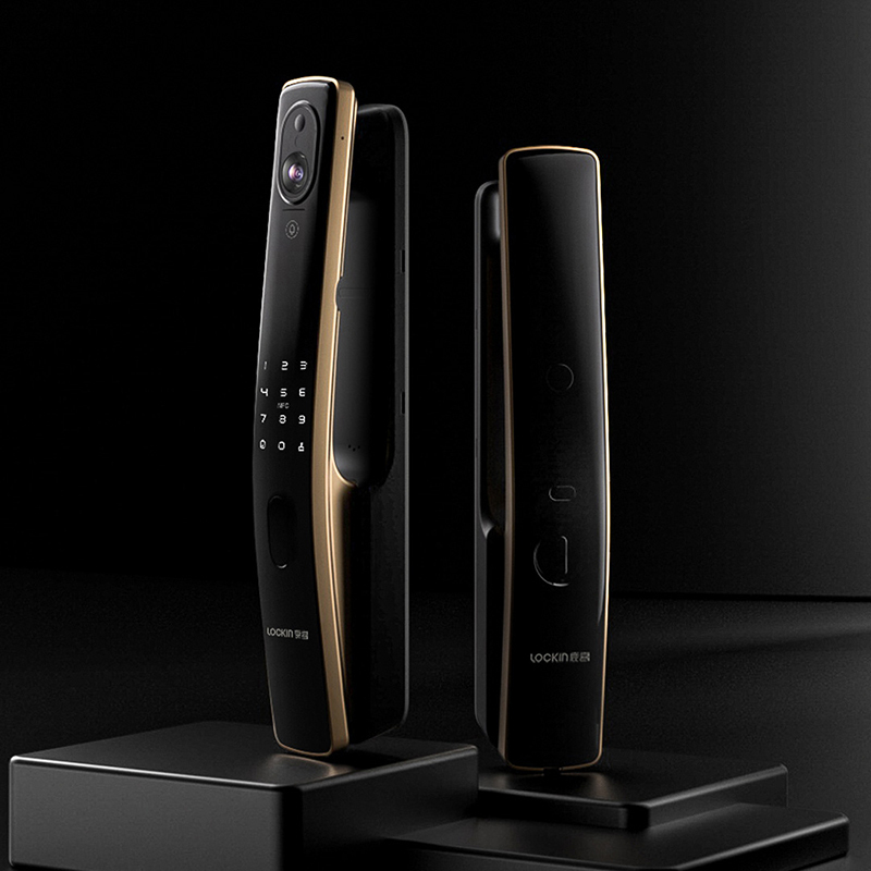 鹿客loock指静脉智能锁猫眼款s50m金色全自动防盗门智能门锁家用电子