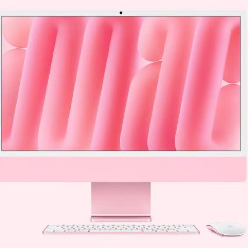 Apple/苹果AI电脑/2024款 iMac 24英寸粉色4.5K屏 M4(8+8核) 16G 256G一体式电脑 MWUG3CH/A