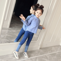 女童牛仔裤2018春秋新款小脚裤女孩外穿长裤中大童儿童百搭裤子潮