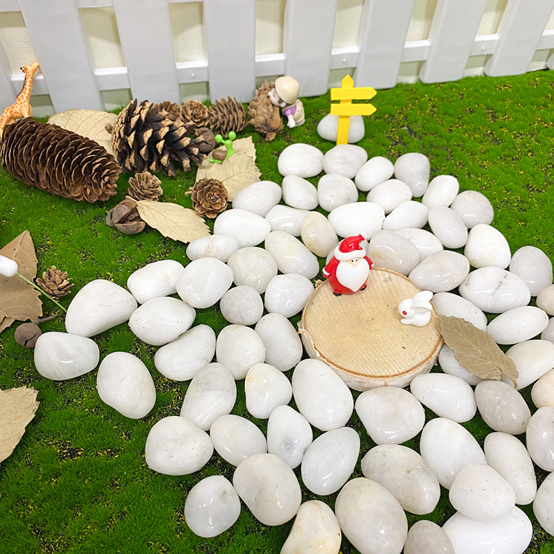 鹅卵石雨花石原石小石子鱼缸花盆鹅软石庭院装饰园艺五彩石头高清大图