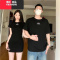 YIBUSHENG小众设计感情侣装季2024韩版短袖T恤女连衣裙法式一裙一衣ins潮
