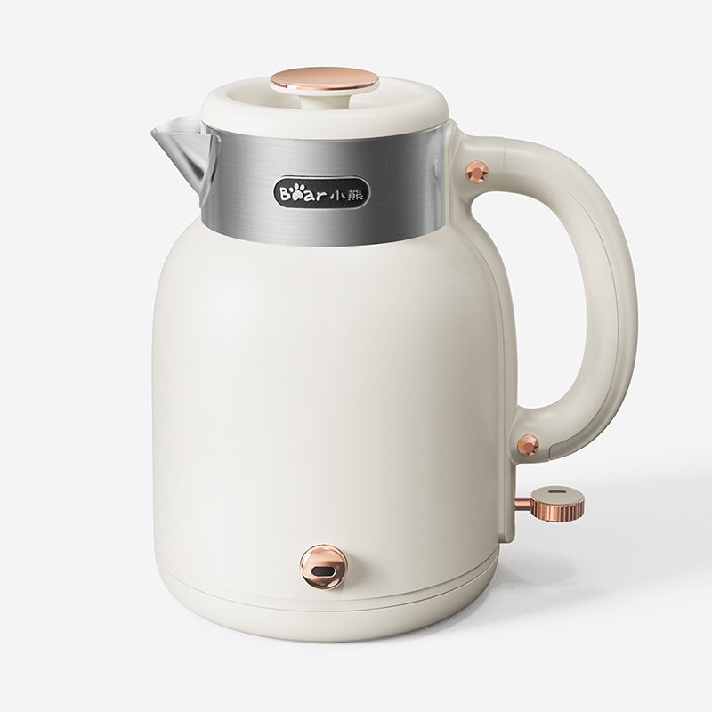 小熊电热水壶电烧水壶保温一体智能恒温烧水壶电热自动家用电水壶白色