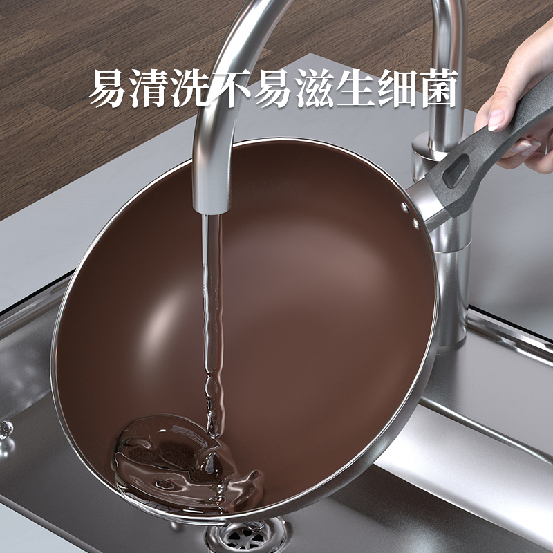 巴米樂(BAMILE) 搪瓷32cm炒锅三件套BNL-GT205 煎锅 炒锅 汤锅高清大图