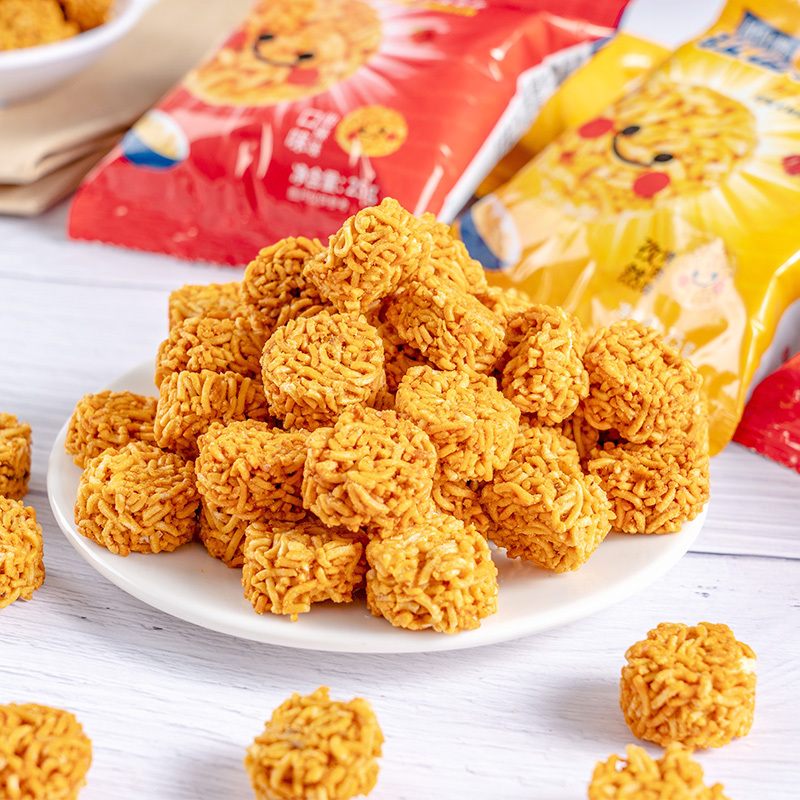 欧贝拉拉面丸子[甜辣味]*20包约500g干吃干脆面解馋小零食小吃货休闲食品网红推荐