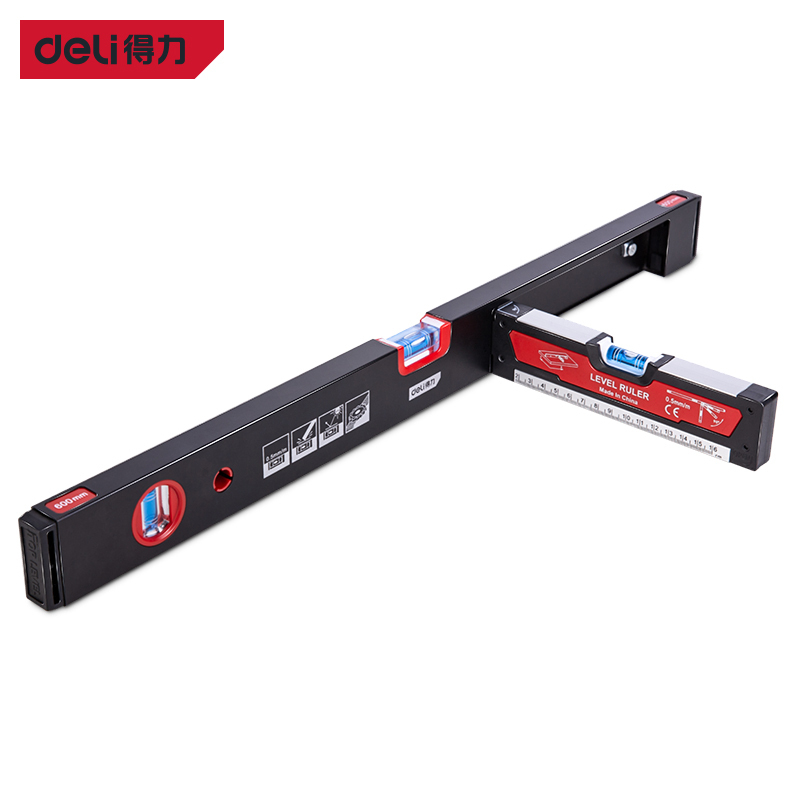 得力(deli)290600Z 折叠式强磁多角度水平尺铝合金水平测量尺水平仪600mm