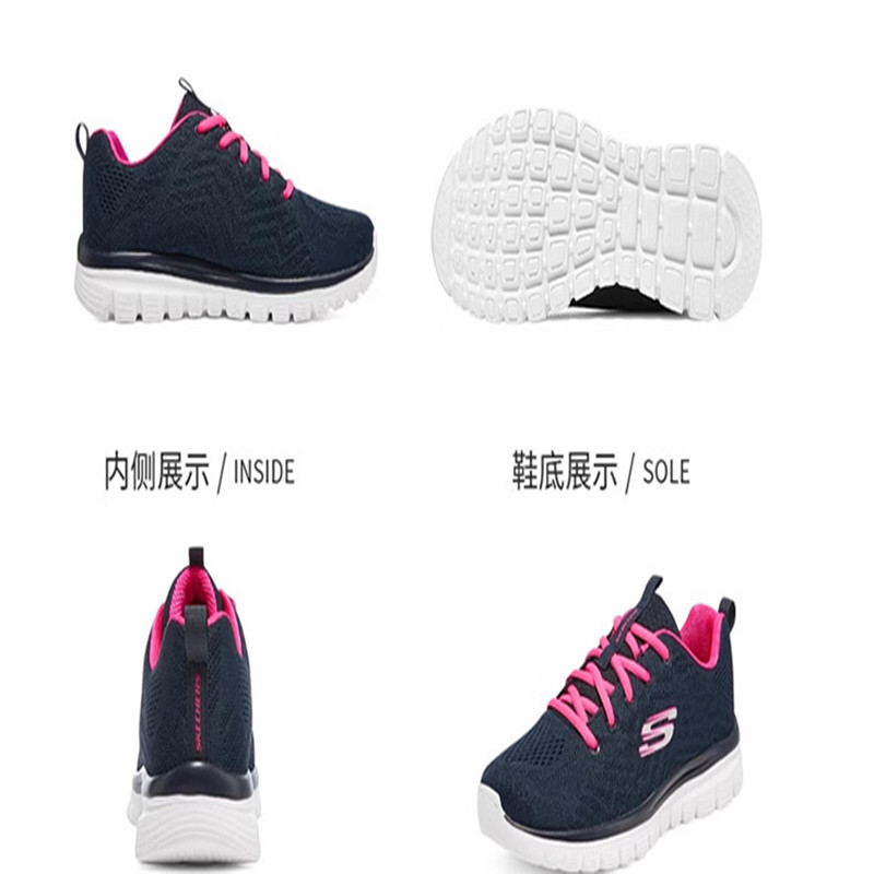 斯凯奇 运动鞋 36.5 海军蓝色/粉红色 12615-NVPK 65 单位:双高清大图