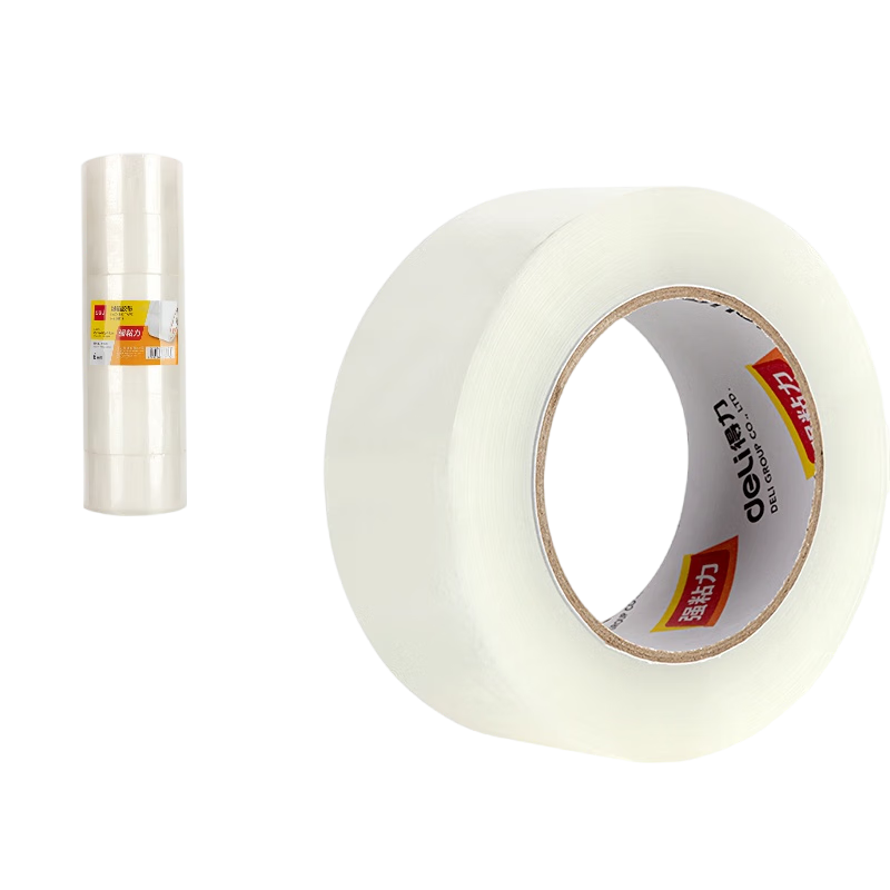 得力 30248 超市封箱胶带(透明)48mm*100y*50um(卷) 6卷装
