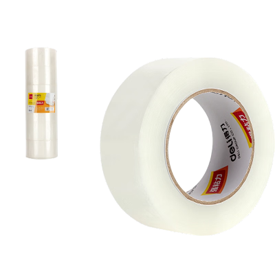 得力 30248 超市封箱胶带(透明)48mm*100y*50um(卷) 6卷装