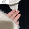 JiMis925银银微笑耳线简约高级感小众设计感森系百搭耳环时尚个性耳饰