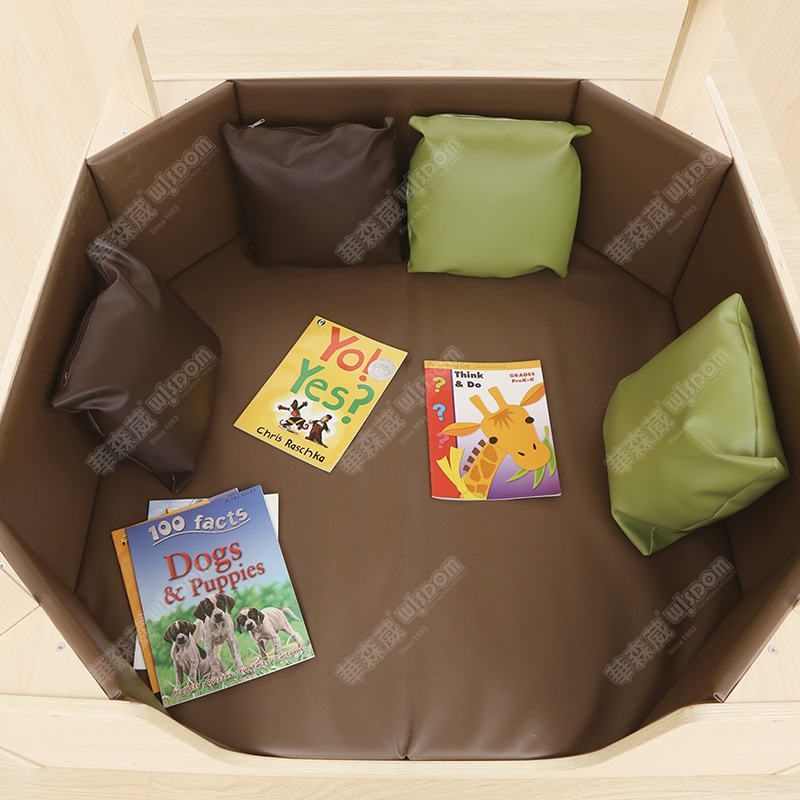 华森葳儿童家具 布艺帐篷小屋 阅读分享屋 透明钻笼-浅棕色高清大图