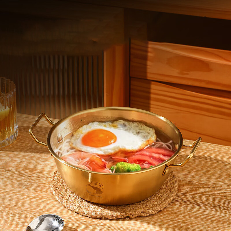 MAXCOOK美厨碗19cm双耳韩式款金色MCWA9293高清大图