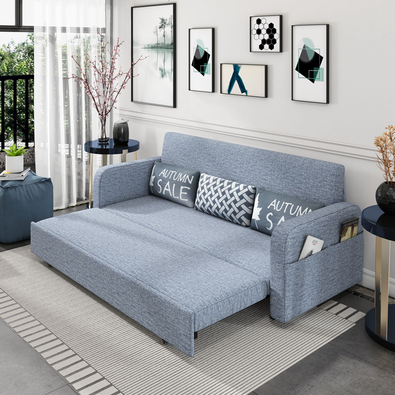 亮晶晶折叠沙发床两用双人1.8米多功能变1.2客厅三人小户型可储物单人高清大图