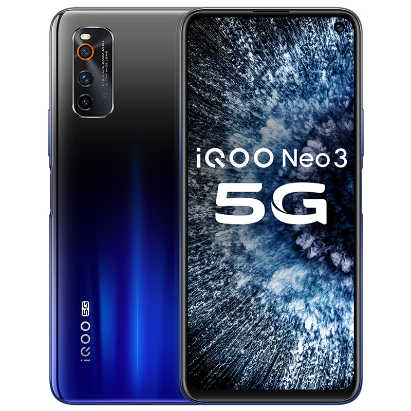 vivo iQOO Neo3 8GB+128GB 夜幕黑 高通骁龙865 144Hz竞速屏 立体双扬声器 44W超快闪充 双模5G全网通手机vivo