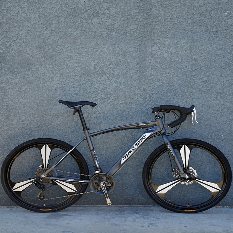 魅扣死飞变速自行车公路赛车弯把肌肉活飞单车双碟刹学生男女