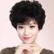 假发女短卷发短发中老年圆脸修脸气质自热仿真发丝妈妈假发假头套 自然黑 送发网/发夹/头绳