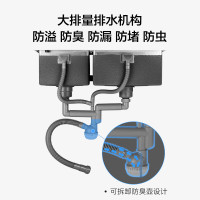 九牧(JOMOO)厨房手工槽水槽304不锈钢加厚大单槽套餐家用台下洗菜盆洗碗池