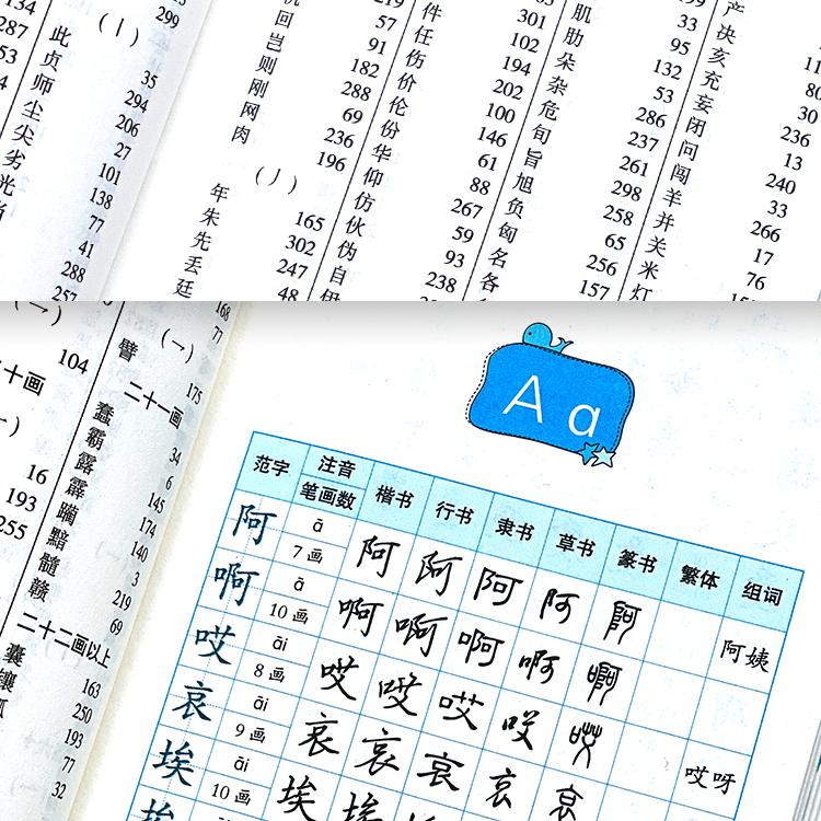 [正版]常用汉字钢笔五体字典 书法技法书法爱好者工具书字帖教程常用字查阅字典 拼音查字九体书法实用字典古代文字毛笔行楷高清大图