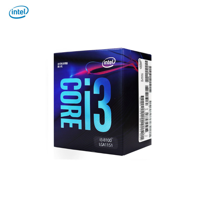 英特尔 i3 8100 酷睿四核 盒装CPU处理器