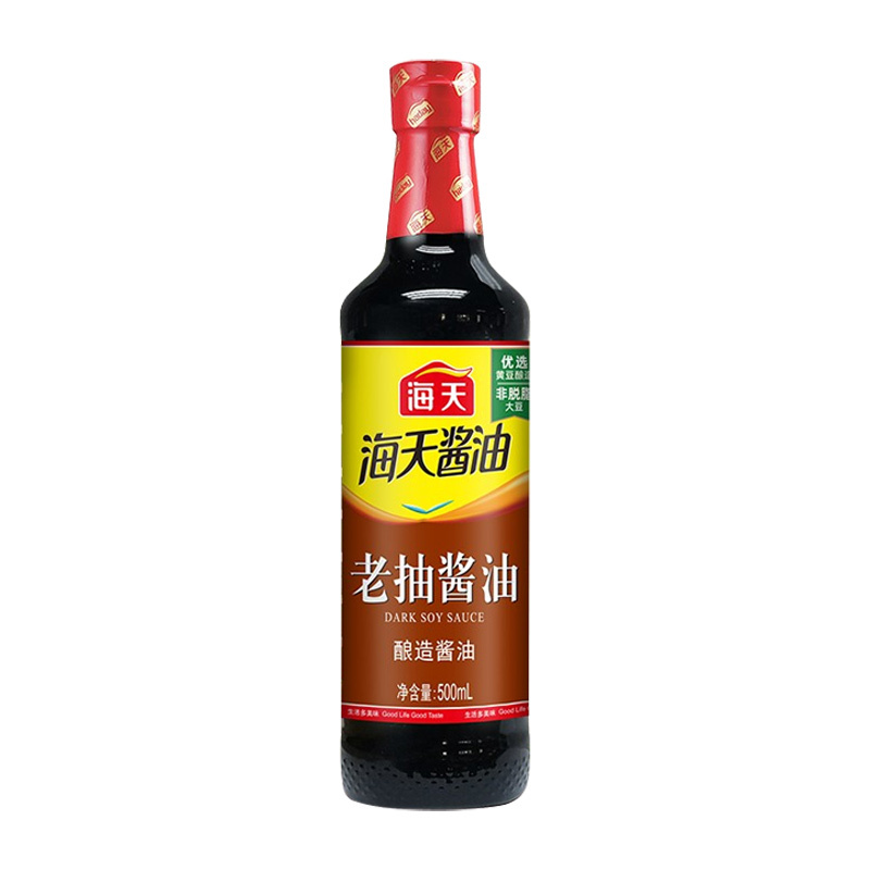 海天老抽酱油500ml 厨房经典调味品烹饪炒菜红烧上色调料酿造酱油