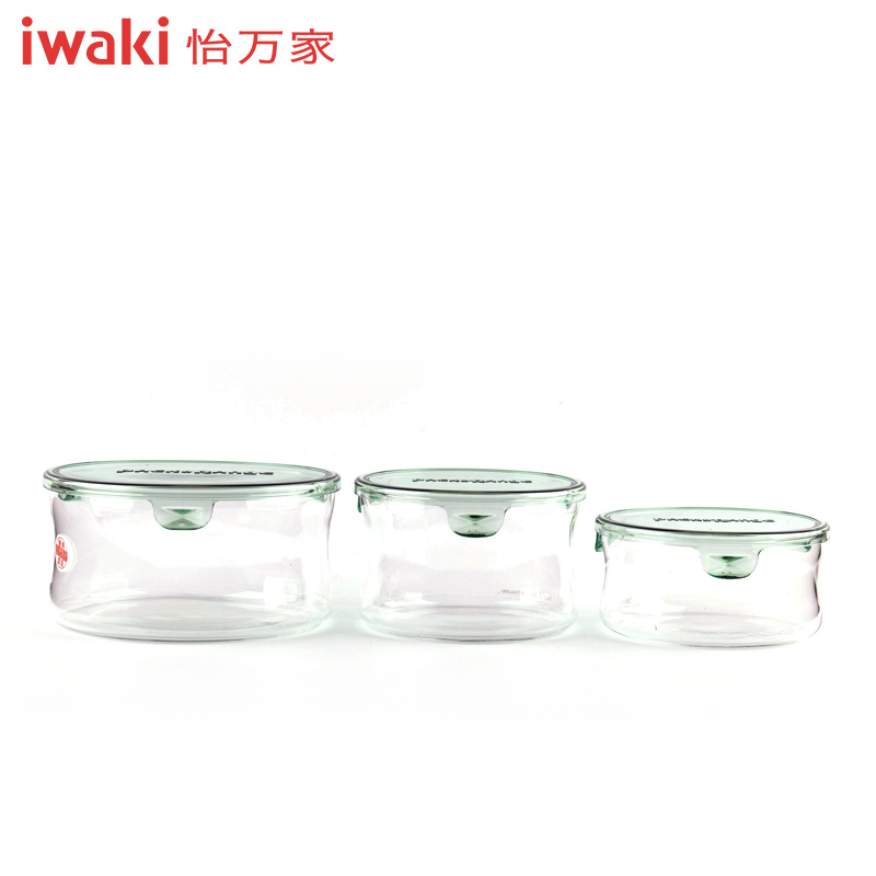 【百年品牌精致生活高端耐热玻璃保鲜盒】TCPRN-3G1C 怡万家iwaki耐热玻璃 PACK&RANGE进口微波超轻保