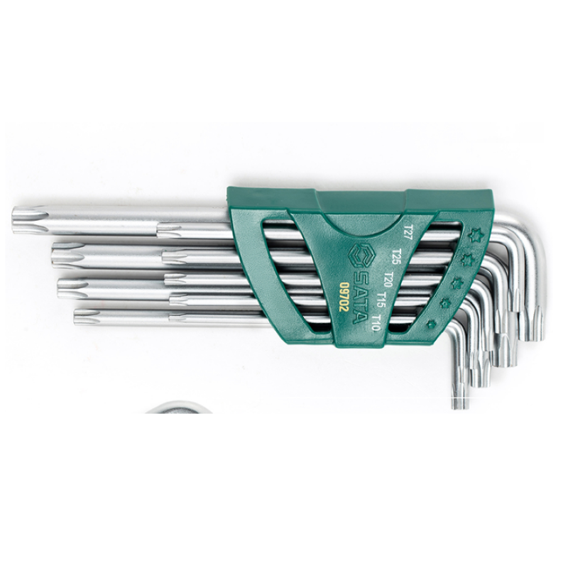 世达工具09702花型内六角9件加长中孔花形扳手组套