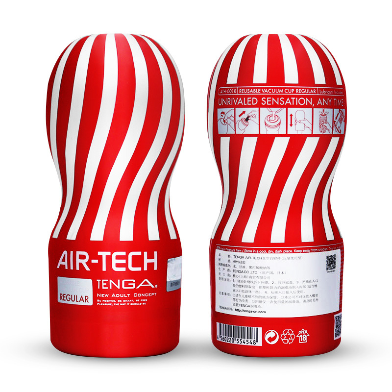 TENGA日本进口AIR-TECH反复使用型ATH-001R真空飞机杯红色标准型
