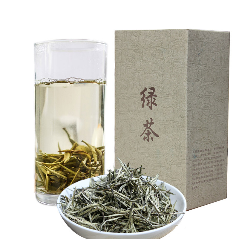 茗纳百川 云南滇绿春茶特级毛尖绿茶茶叶 2022新茶春尖散装 单芽玉针250克