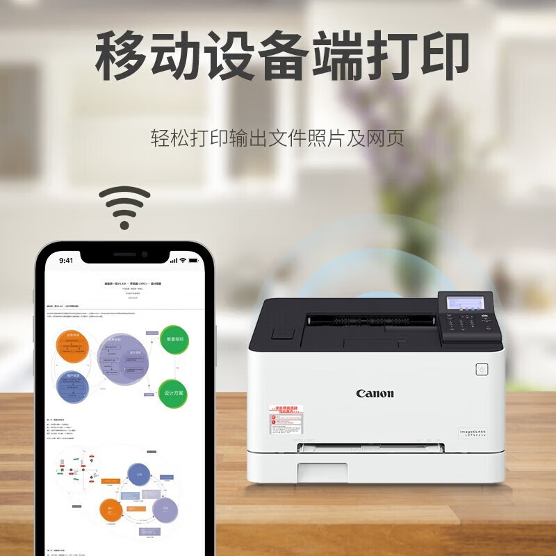 佳能(Canon)LBP623Cdw A4彩色激光单功能无线wifi打印机 自动双面/大容量进纸支持统信/麒麟系统