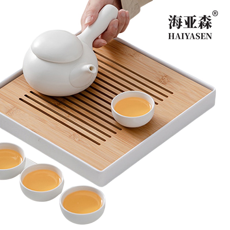 海亚森 TK-3111 森禧集陶瓷茶器一壶四杯带茶盘(内含茶夹茶巾)全季款(计价单位:套)白色 白色