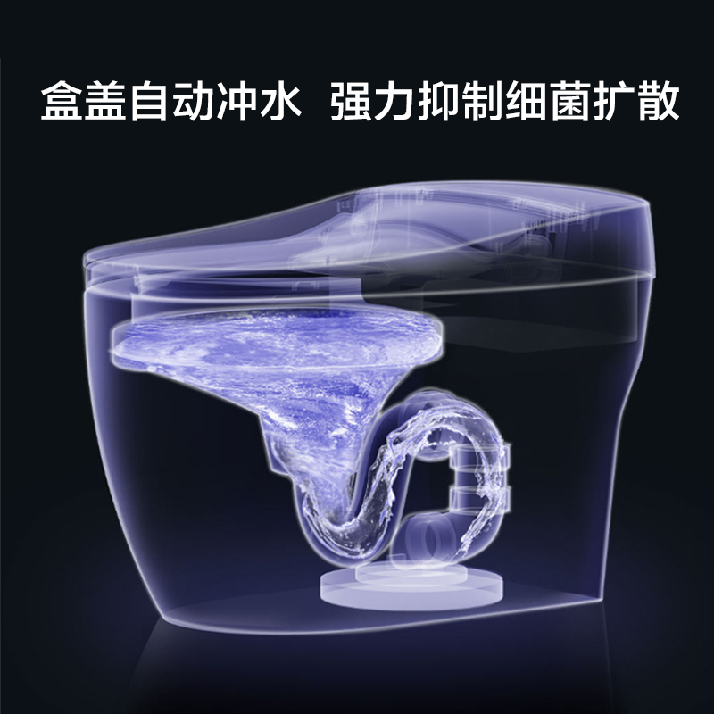 云米(VIOMI) 家用马桶遥控全自动冲水座便器智能一体式无水箱加热恒温VZMT02(坑距400MM)