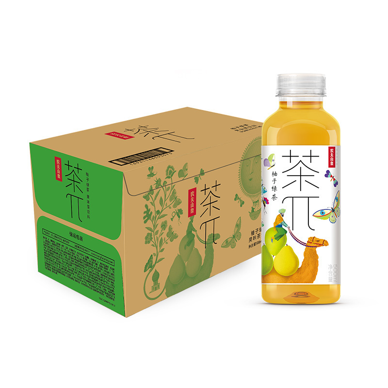农夫山泉 茶π(茶派)柚子绿茶500ml*15瓶 整箱装