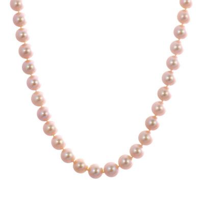 梦克拉Mkela 珍珠项链 妩媚动人 近圆 淡水珍珠 项链 珍珠 粉色