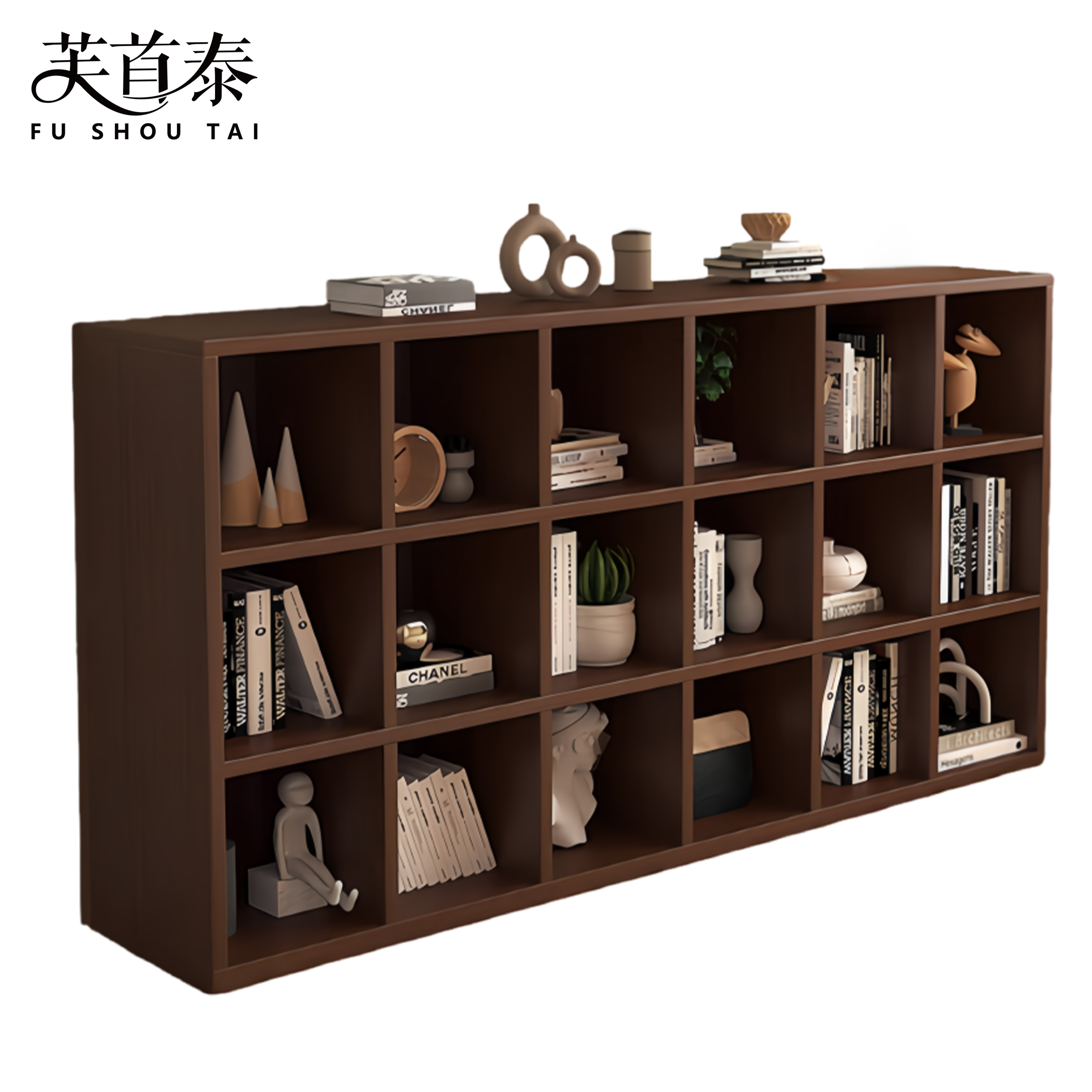 芙首泰书柜三层1800*240*970mm个高清大图
