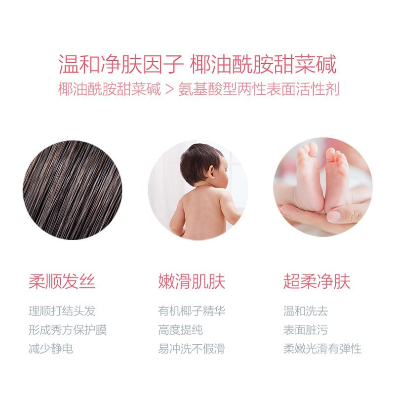红色小象 儿童洗发水沐浴露 婴儿洗发沐浴二合一 桃叶菠菠双萃精华洗发沐浴露500ml