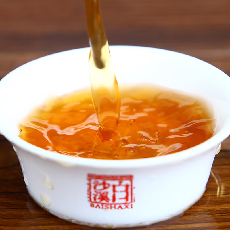 白沙溪 茶叶安化黑茶金花茯茶砖茶84周年建厂辉煌礼盒装1kg送礼袋高清大图