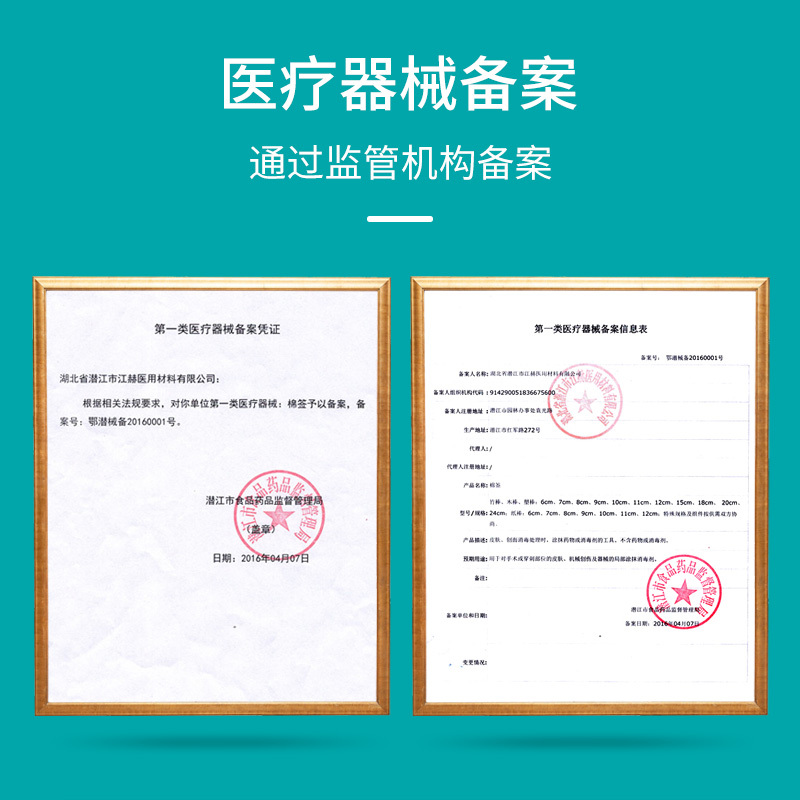 [1盒]江赫(QJMDM)150支木棒棉签双头一次性伤口消毒脱脂棉棒掏耳朵卸妆化妆家用清洁棉花棒高清大图