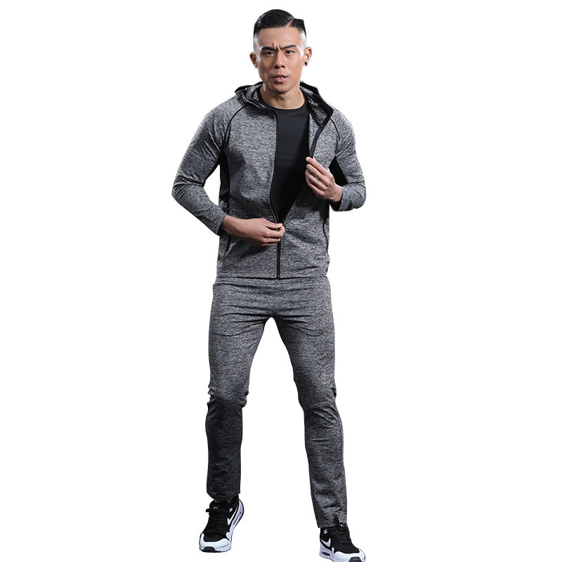 运动健身套装男 女瑜伽服连帽开衫外套速干篮球服健身房跑步服