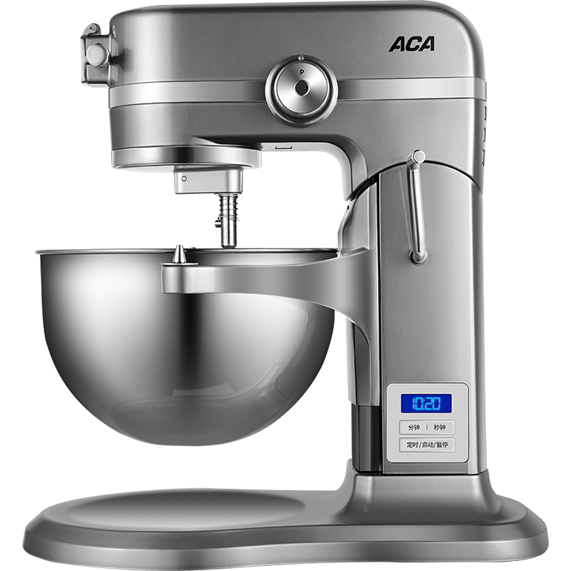 北美电器(aca)升降厨师机asm-de1800家用多功能和面机铸铝机身金属