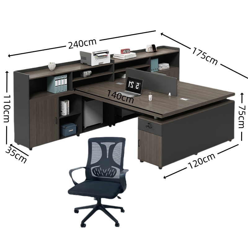 豫龙都职员桌+2椅套高清大图