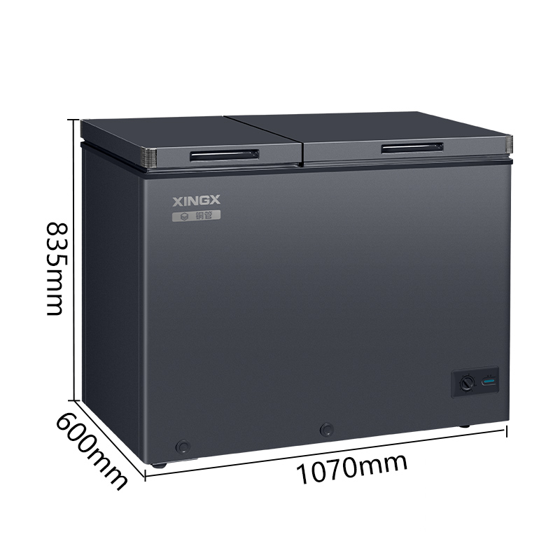 星星XINGX 双温卧式冷藏冷冻家用冷柜晶钻包角中梁除霜 冷藏铜管蒸发器 PCM合金内胆 BCD-210XC/DC高清大图