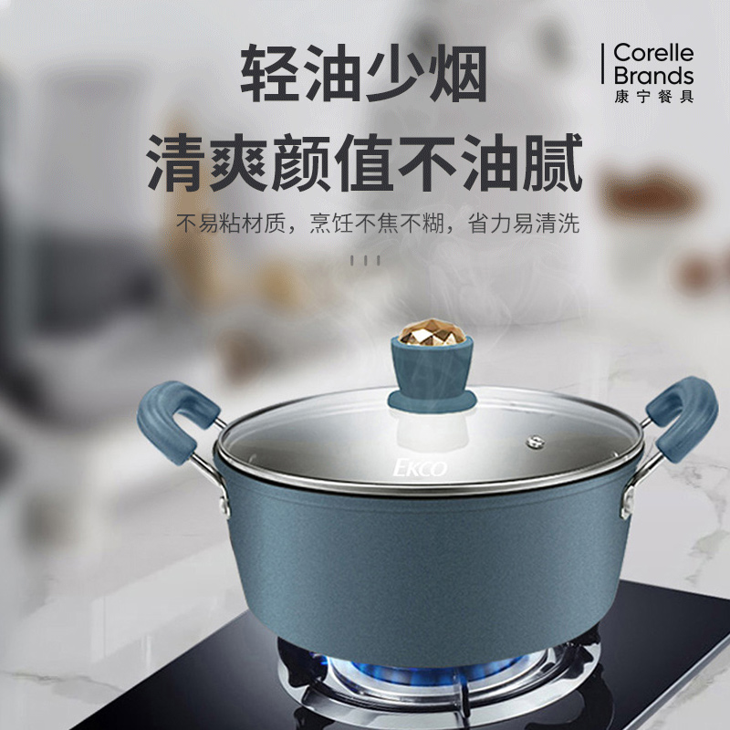 EKCO威尔蓝三件套炒锅32CM+汤锅24CM +煎锅24CM EK-WRL304ZX/KZ高清大图