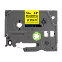 京贤TZe-661 标签色带 适用兄弟标签机色带 36mmx8m TZe-661 黄底黑字 专业版 KZe-661一支