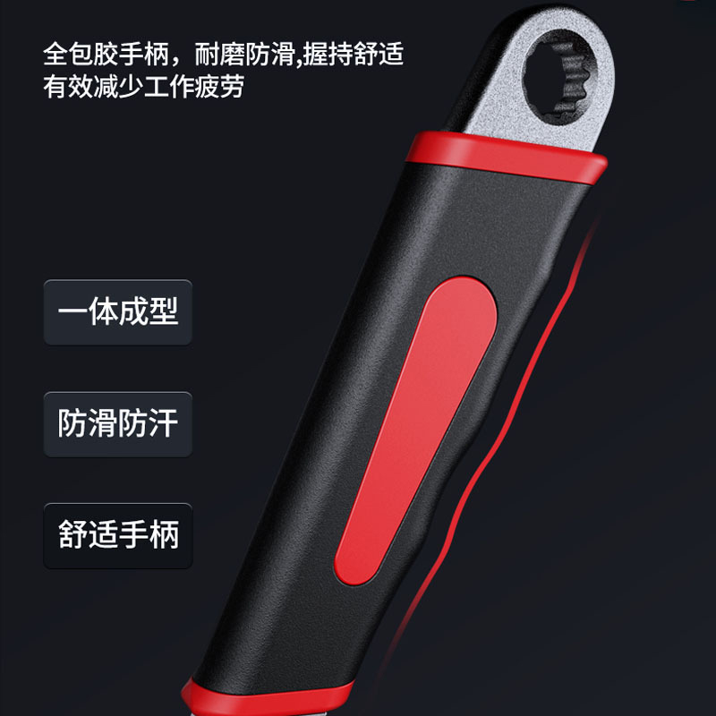 蒙企智品 黑红色胶柄扳手 12寸/把高清大图