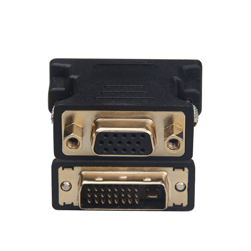 萤石 DVI转VGA转接头DVI24+5 VGA公对母接口转换线显卡接显示器