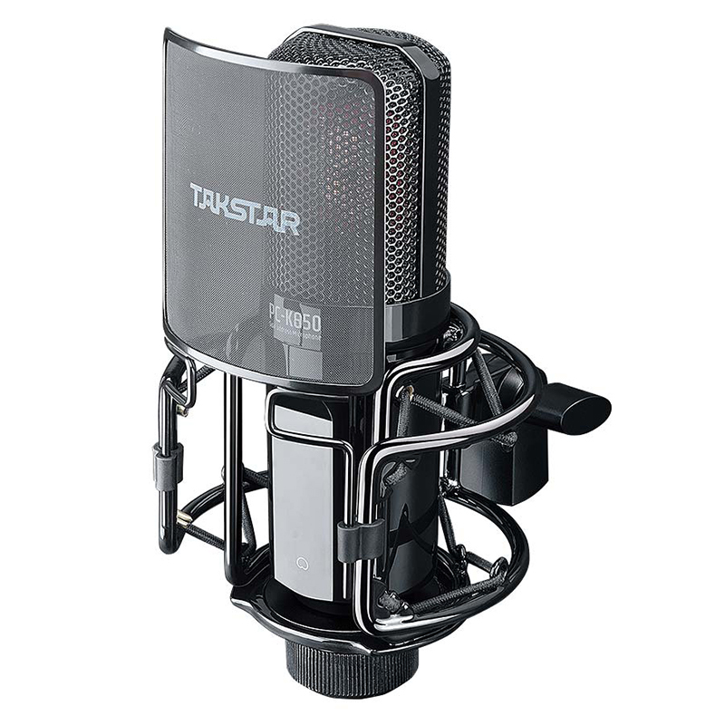 得胜(TAKSTAR)PC-K850电容麦克风 电脑K歌录播 主播直播录音喊麦 人声主播推荐电容话筒黑
