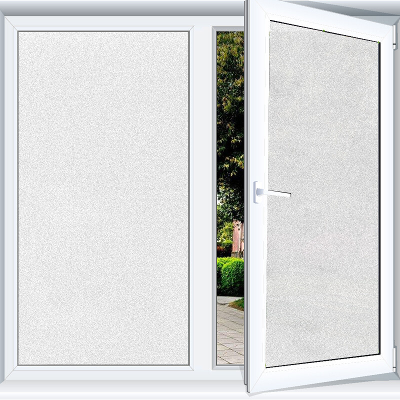 纯磨砂玻璃贴纸窗户贴膜免胶静电贴膜不透明玻璃贴膜防窥防晒贴60cm宽