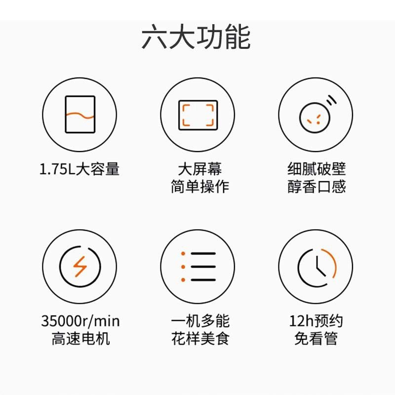 九阳(Joyoung)破壁机家用免滤豆浆机1.75L大容量榨汁机低音多功能料理机辅食机L18-P152