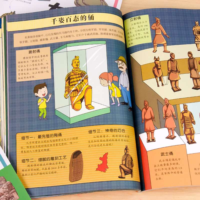 [全4册]奇趣博物馆 [正版]孩子一定要去的奇趣博物馆全4册画给孩子的世界文化遗址博物馆历史人文少儿艺术科普漫画书小学生